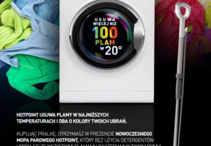 Usuń z marką Hotpoint plamy z ubrań i z podłogi!