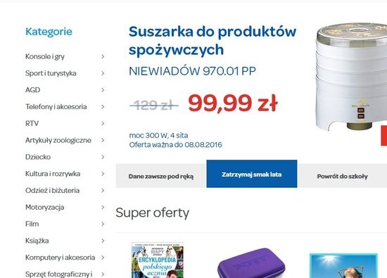 eCarrefour z nowymi kategoriami produktów na wakacje