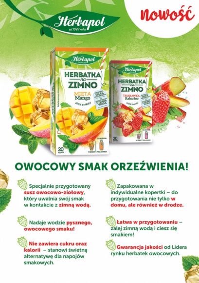 Orzeźwiająca nowość! Poczuj moc owocowych herbatek na zimno od marki Herbapol