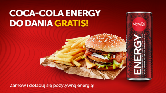 Coca-Cola Energy gratis do dań na PizzaPortal.pl