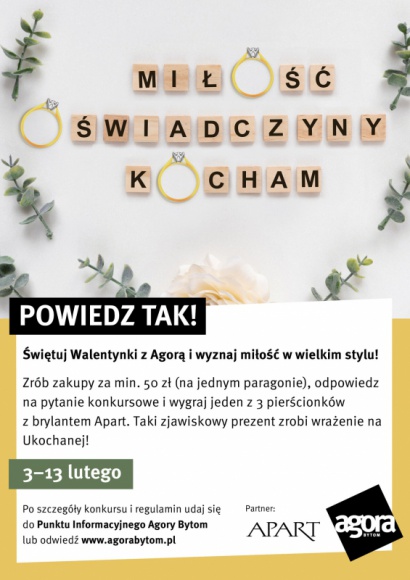 Wyznaj miłość w Bytomiu i wygraj pierścionek z brylantem!