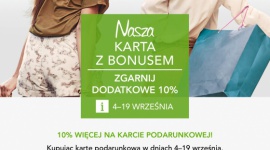 Zielone Arkady kuszą kartami podarunkowymi z bonusem Zakupy, LIFESTYLE - Każdy powód jest dobry, by odwiedzić bydgoskie Zielone Arkady. W dniach 4-19 września Centrum przychodzi na ratunek wszystkim Klientom planującym mniejsze czy większe zakupy, inicjując akcję sprzedaży bonusowych kart podarunkowych.